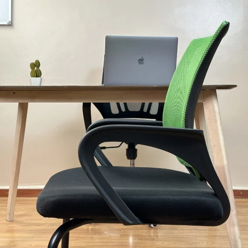 Chaise visiteur filet couleur vert ergonomique Mobix dz