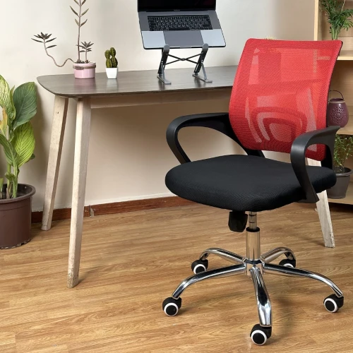 Chaise opérateur couleur rouge ergonomique de la marque Mobix dz