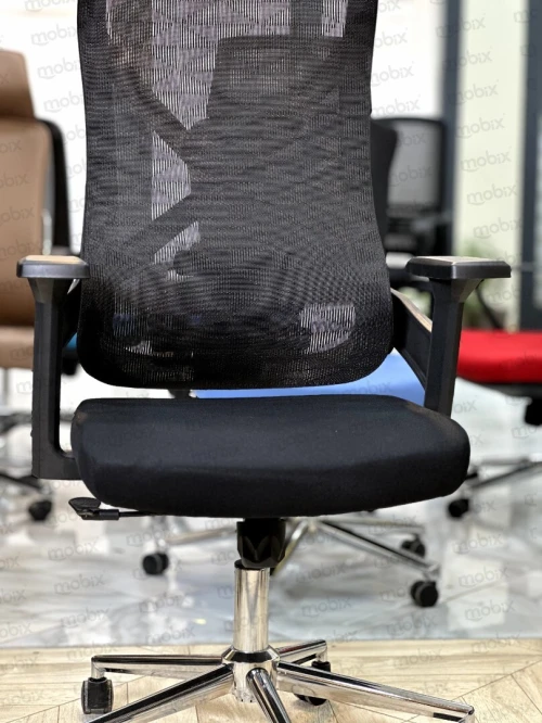 Chaise bureau ergonomique opérateur ONDA structure noir de la marque MOBIX-DZ