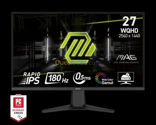 Monitor Ecran Msi Mag 275QF 2K 27" 180hz 0.5ms Rapid ips  machi  Deux mois mazel bel garanti