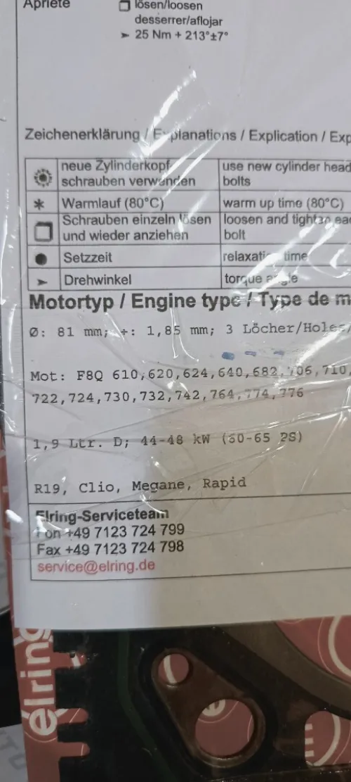 Lot de pièces de rechange pour Peugeot et Renault 
