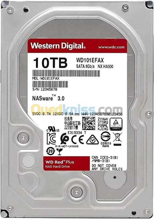 Disque Dur 10TB WD Red Plus 