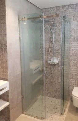 Paroi de douche et façade en verre 