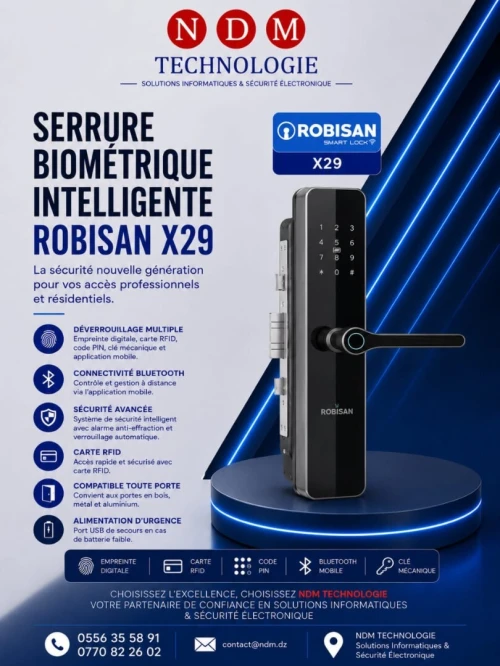 SERRURE BIOMÉTRIQUE INTELLIGENTE ROBISAN X29