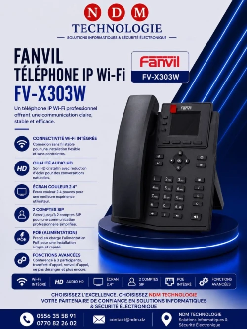 TÉLÉPHONE IP Wi-Fi FANVIL FV-X303W