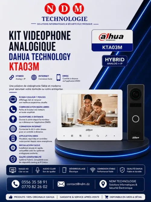 Visiophone Hybride Dahua Technology KTA03M (Analog + IP)
