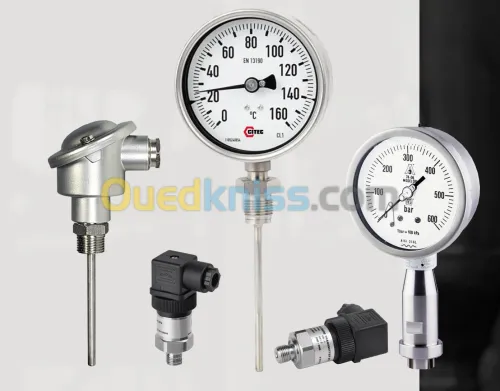 Manometre , Transmetteur de pression , Sonde de temperature , Thermometre, Marque : CITEC