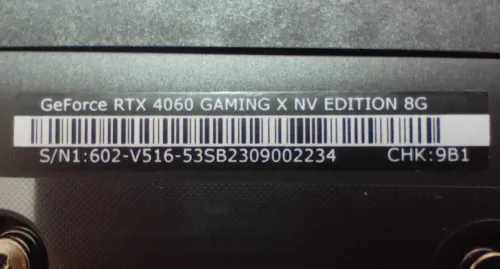 MSI RTX 4060 Gaming X NV Edition