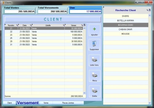 LOGICIEL GESTION VENTE ET GESTION DU STOCKS