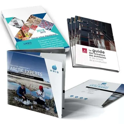 Impression, Conception, Emballage, Flyer, Chemise, Catalogue, Dépliant, Banner, Coffrets, Box