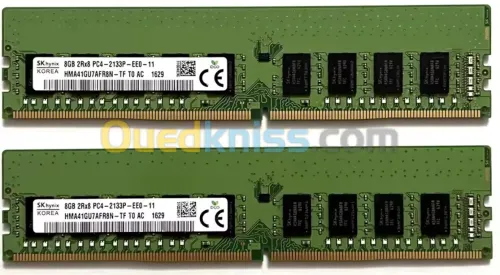 RAM DDR4 ECC 8Go Rx8 PC4-2133P 2133 MHZ Samsung / Hynix / Micron