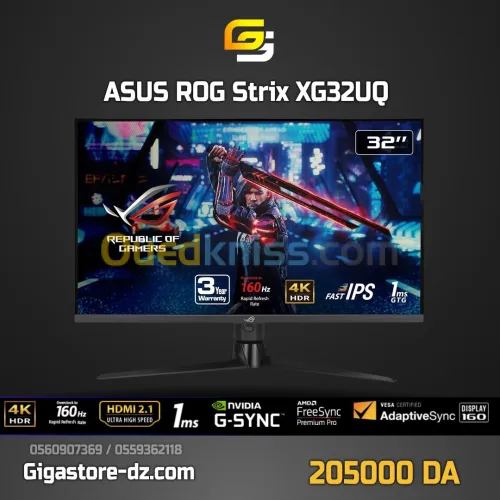 ASUS 32" LED ROG Strix XG32UQ 4k / 160 Hz / IPS / 1MS / G-sync / Freesync 