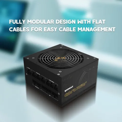 RAIDMAX Cobra 650W ATX 3.1 Power Supply, Fully Modular 80 Gold