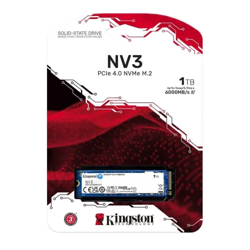 Kingston SSD NV3 1TB 6000mb/s PCIE 4.0 NVME M.2