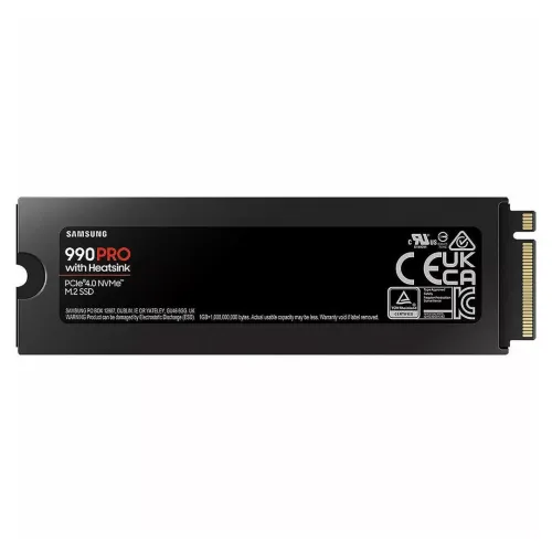 Samsung SSD 990 PRO M.2 PCIe NVMe 2 To avec dissipateur 7450 Mo/s