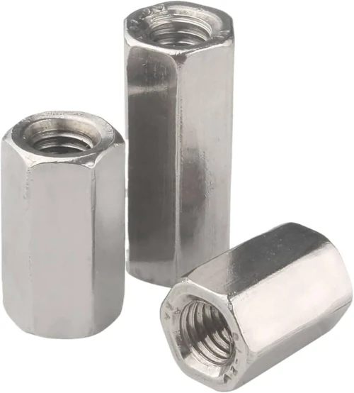 ÉCROU ENTRETOISE HEX DIN6334 INOX A2  (ECROU MANCHON, RALLONGE)
