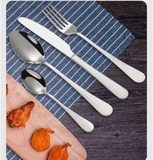 Serie Ensemble de couverts créatifs en forme de œuf ,Cuillères ,Fourchettes ,Couteaux 24 Pièces