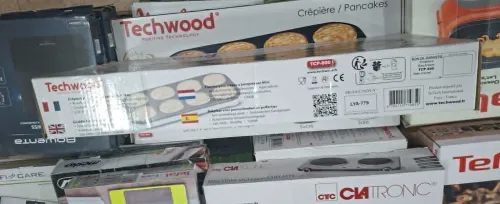 Crêpière Électrique, 1500Watts, 8 Mini Crêpes Et Pancakes Avec Revêtement Antiadhérent