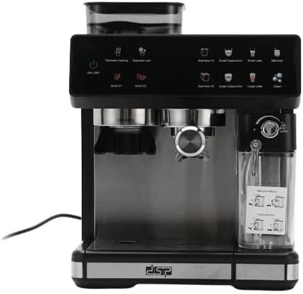 Machine à Café Expresso Automatique 4En1 Avec Broyeur Intégré, 20 Bars 2,6 L, Coffee Grinding, Espresso, Cappuccino, Milk Foam