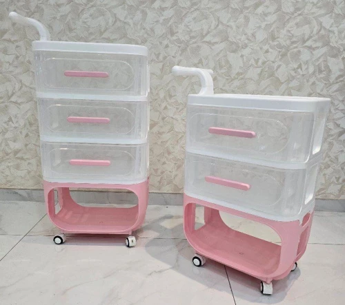 Chariot De Rangement Avec Roulettes Multicouche , Grande Capacité 