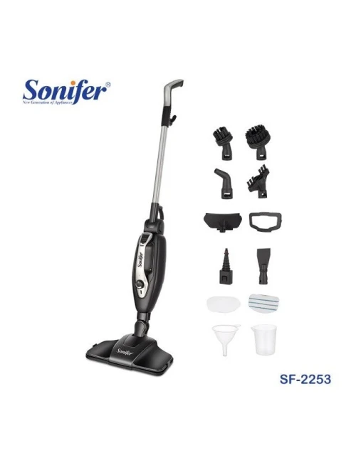 Nettoyeur Vapeur Electrique 1500W Portatif Pour Tapis Et Sols Et Cuisin,Balai Multifonctionnel 10En1