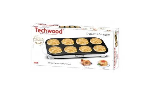 Crêpière Électrique, 1500Watts, 8 Mini Crêpes Et Pancakes Avec Revêtement Antiadhérent