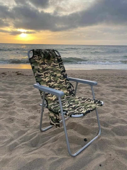 Chaise De Plage Et Camping Pliant En Tissu ET Barre Metal Bon Qualité