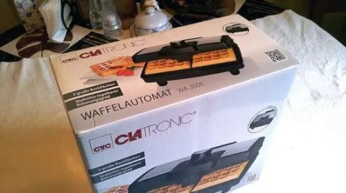 Grille-Pain Gaufrier CLATRONIC WA 3606 Avec Thermostat Intelligent