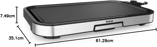 Plancha Electrique Tefal  XXL 2300W Surface Revêtement Antiadhésif, Thermostat Réglable, Sans Huile, cuisson Saine, Facile à Nettoyer