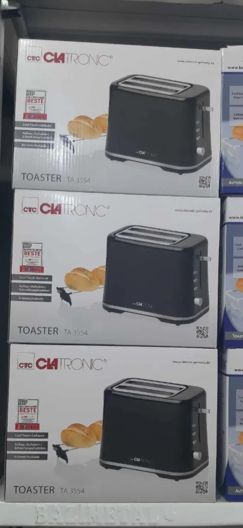 Grille-Pain 2 Fentes Avec Fonction De Réchauffement Et Arrêt Automatique 870W Clatronic