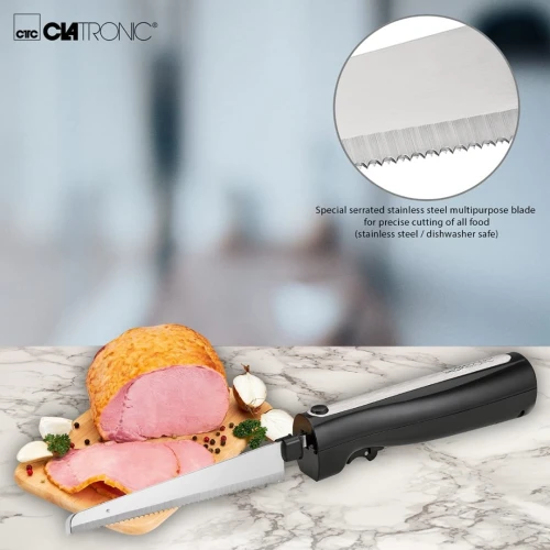 Couteau Electrique Dentelé en acier inoxydable