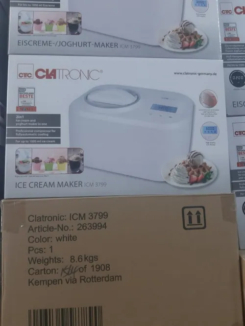 Sorbetière Et Yaourtière Électrique 1Liter Clatronic