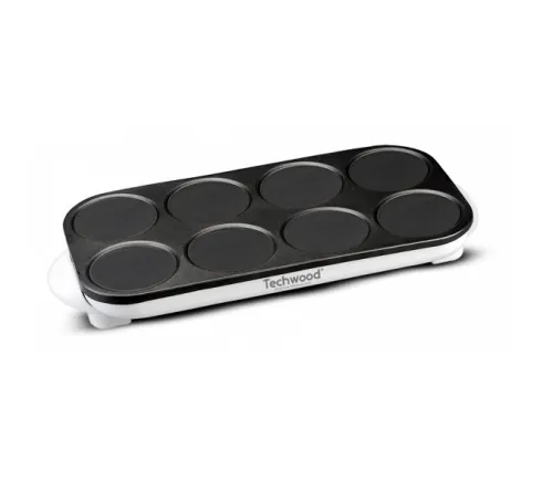Crêpière Électrique, 1500Watts, 8 Mini Crêpes Et Pancakes Avec Revêtement Antiadhérent