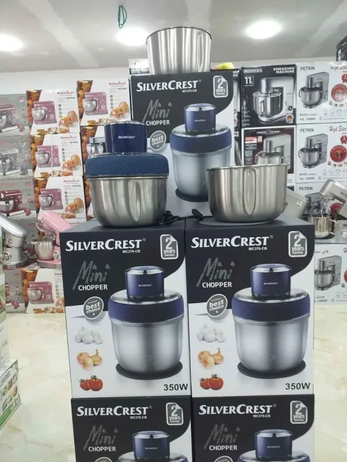 Mini Hachoir Avec 3 Bols En Inox, Silver Crest