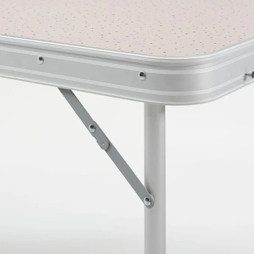 Table de Camping Pliable en Aluminium de 120 cm avec 4 Tabourets, pour le Jardin et l'Extérieur