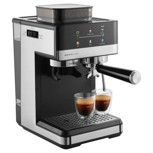 Machine A Expresso Professionnelle Avec Broyeur Intégré, 20 Bars Avec Mousseur , En Acier Inoxydable