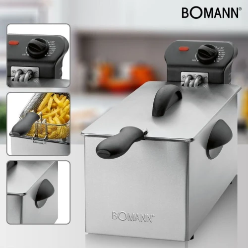 Friteuse Compacte En Inox 3Litres 2000Watts Bomann 