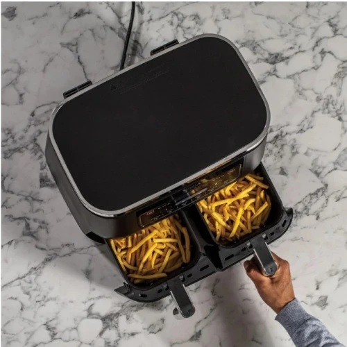 NINJA Friteuse Sans Huile ,Capacité De 7,6L , Avec 2 Tiroirs, 6 Modes De Cuisson