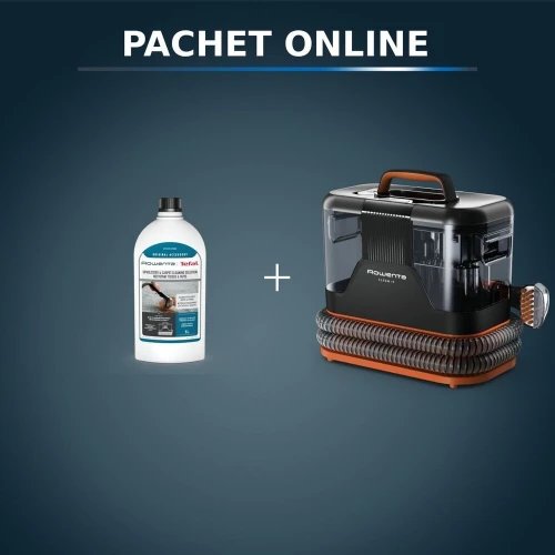 Aspirateur et Nettoyeur Détacheur tissus d'ameublement et Lessive liquide pour textiles et tapis