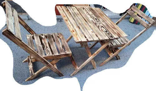 Table Et ِChaise Bois Bon Qualité