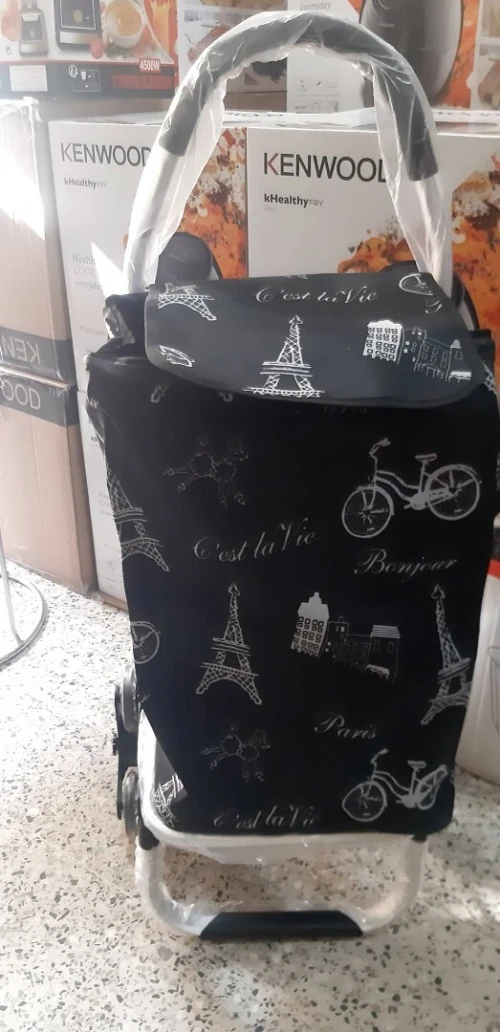 Chariot Caddie Portable Et Pliable , Pour Supermarché A 6 Roues, Monte-Escalier