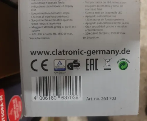 Plaque Chauffante Double Plaque De Cuisson A Induction 3500w Clatronic 