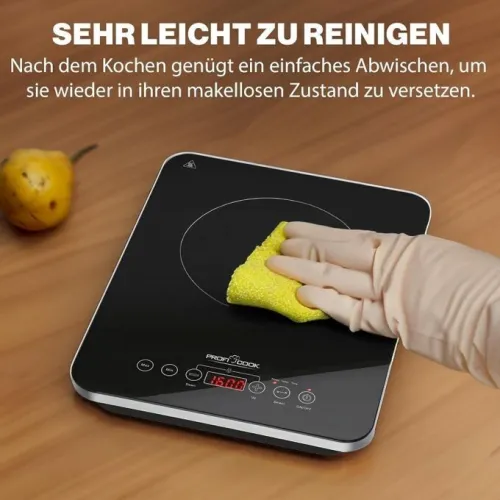 Plaque Chauffante Induction 2000W Noir Vitrocéramique Tactile Proficook 