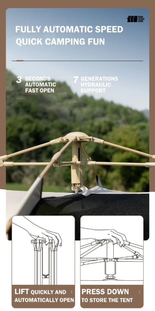  Tente Automatique, Pour Le Camping, La Randonnée, Les Voyages ou La Plage Avec Deux Toits GM