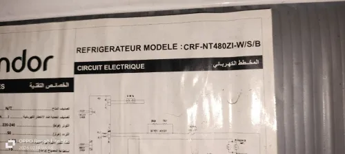 refrigerateur condor CRF-NT 480ZI-W/S/B