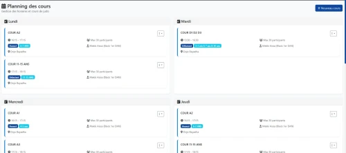 Logiciel gestion Salle de Gym