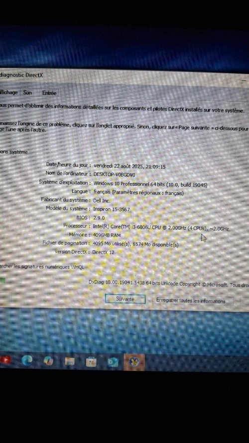 Dell i3 inspiron 15-3567 