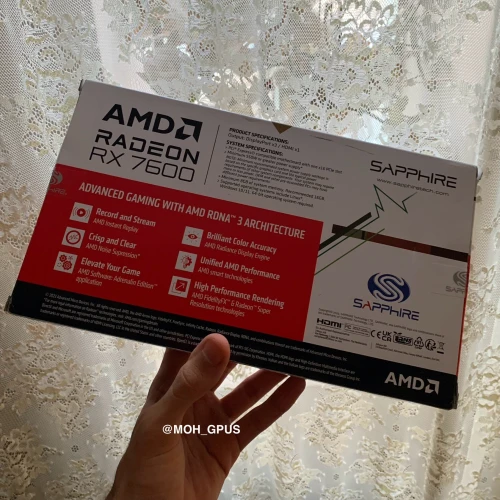 RX 7600 SAPPHIRE PULSE OC EDITION 8GB VRAM