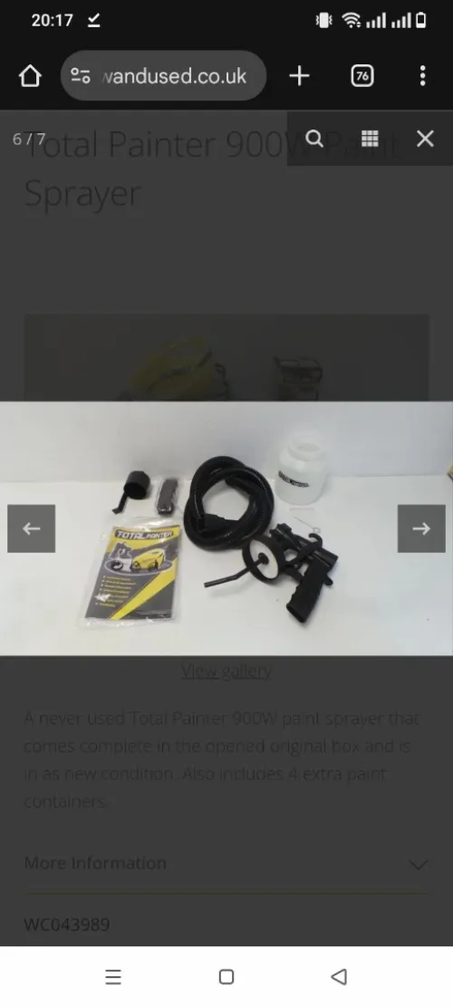 Pistolet de peinture électrique jamais utilisé Caba 