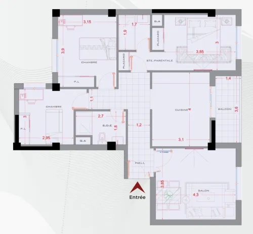 Vente Appartement F4 Alger Oued smar